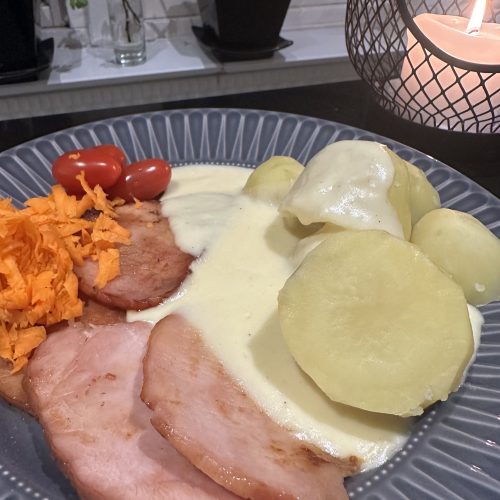 Skinkamedpepparrotsås